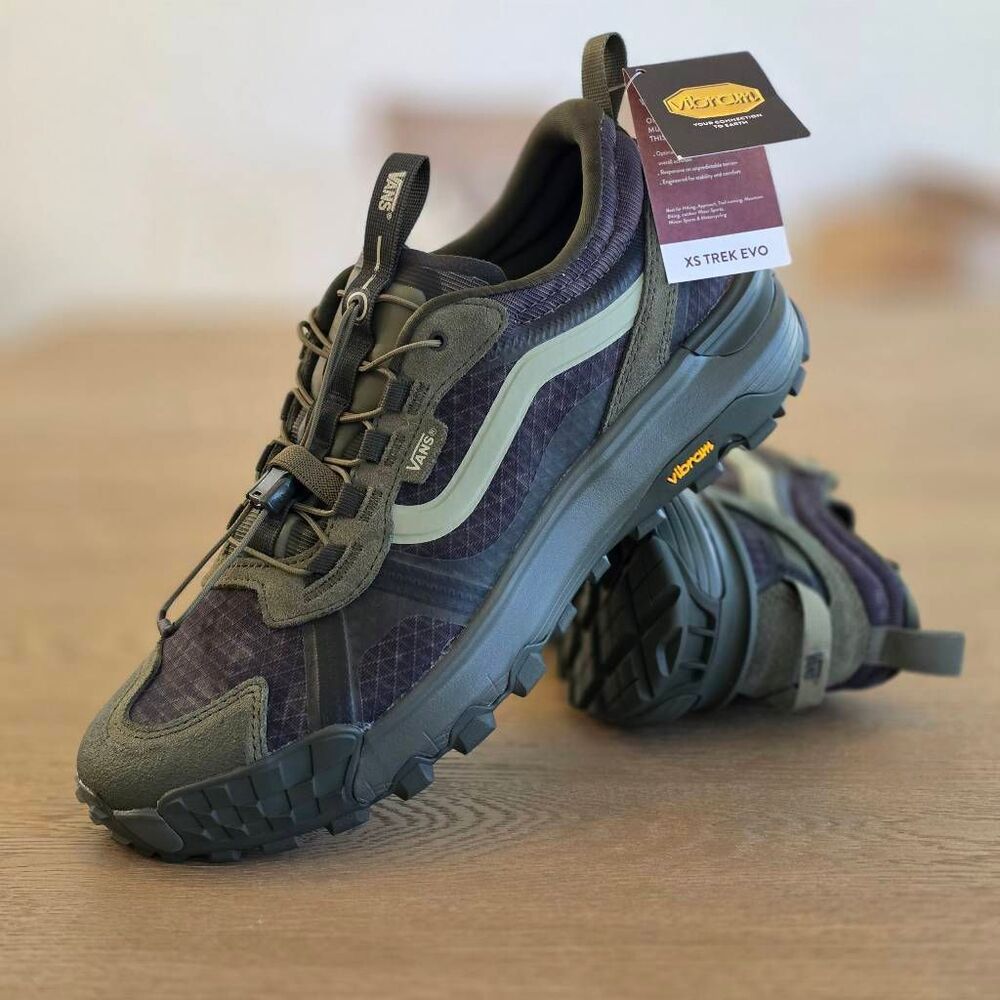 VANS Crosspath XC Men's Hiking Shoes Size 10 Brown Green Black Vibram Outsole LE